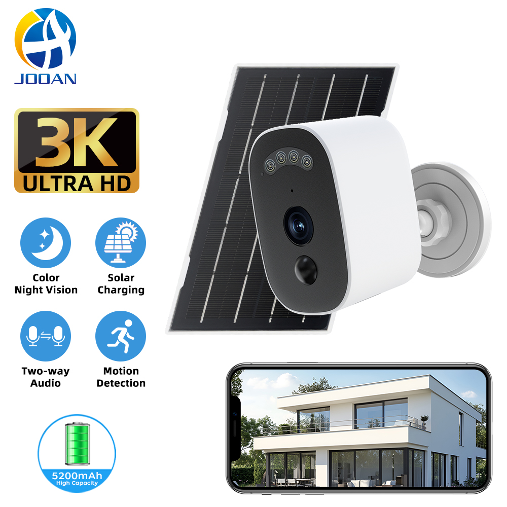 Home Security Wireless Camera - Jooan 3K HD 태양광 보안 카메라