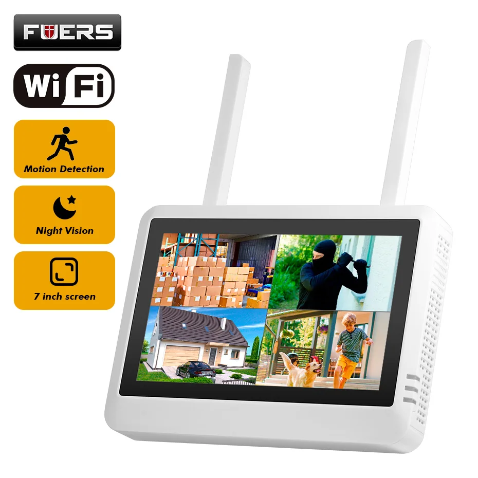 Home Security Video Systems - FUERS 8CH 무선 NVR 보안 시스템