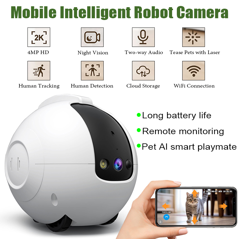 Home Security Robot Dog - 홈 케어 보안 카메라 모바일 지능형