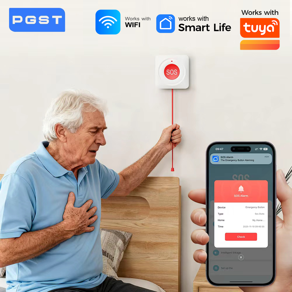 Home Security Siren - WIFI Zigbee 버튼톤 SOS 푸시 버튼