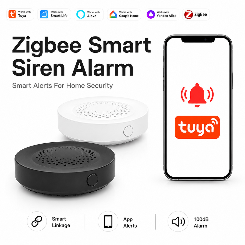 Home Security Siren - Tuya Zigbee 사이렌 알람 100dB 스마트