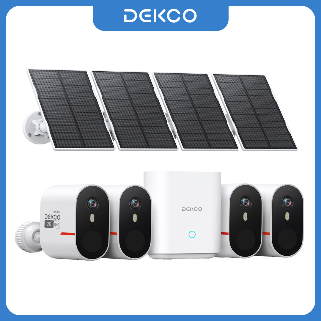 Home Security Wireless Camera - Dekco 3MP WiFi 태양광 카메라 시스템