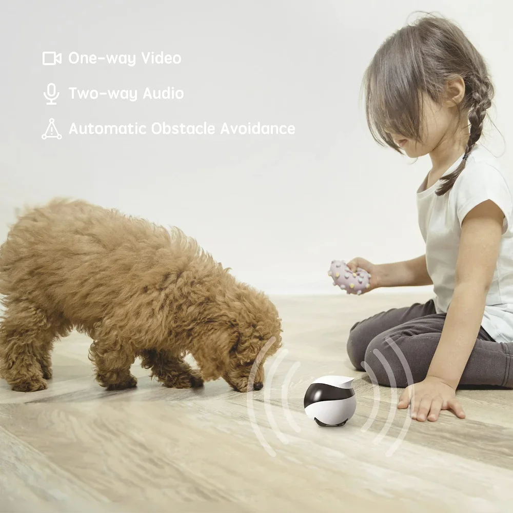 Home Security Robot Dog - 개 고양이 아기용 로봇 1080P 홈
