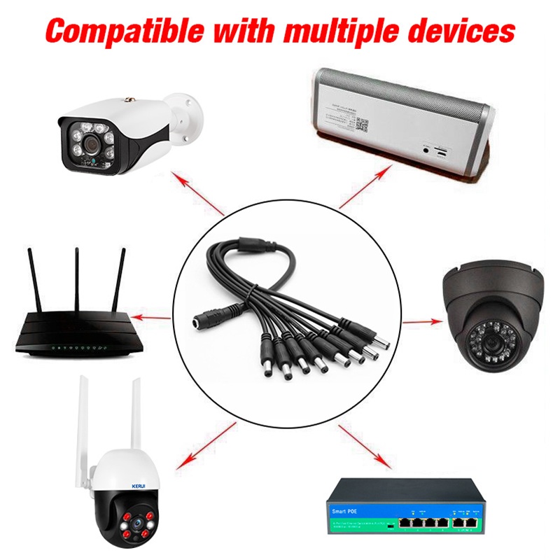 5.5x2.1mm 1 여성 2 4 8 남성 DC 전원  - Home Security Tech 리뷰 및 가격