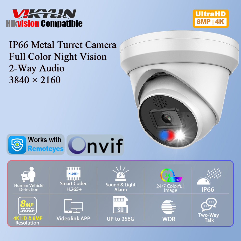 Vikylin 4K 8MP 알람 풀 컬러 IP 카메라  - Home Security Options 리뷰 및 가격