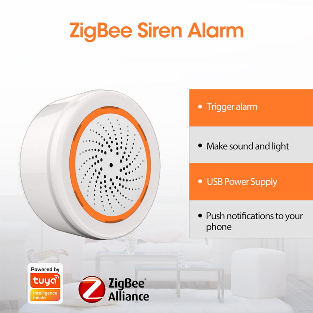Coolcam Tuya Zigbee 스트로브 경고 기능 - Home Security Siren 리뷰 및 가격