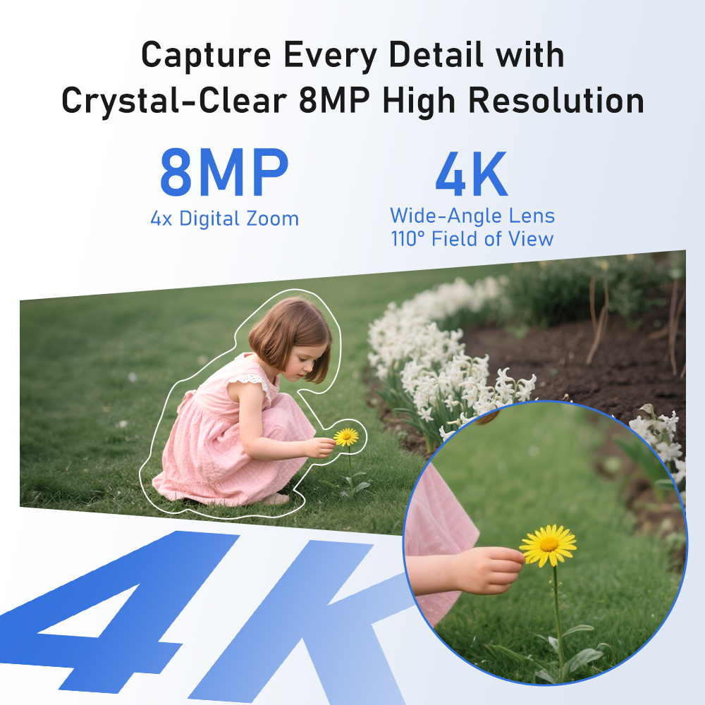 8MP 4K 태양광 카메라 시스템 4-캠 키트 무선 야 - Home Security Wireless Camera 리뷰 및 가격