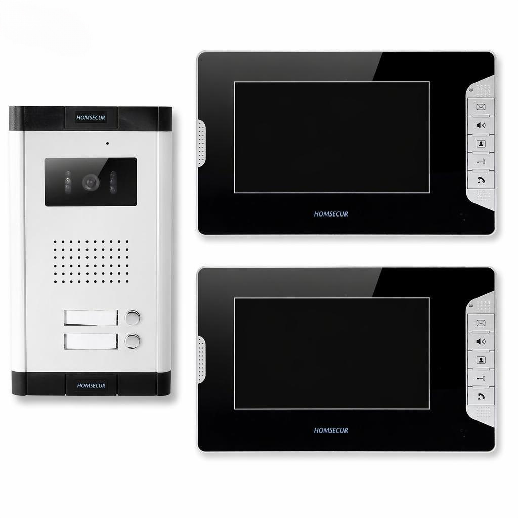 4선식 2가족용 비디오 도어폰 인터콤 시스템 7인치 모 - Home Security Video Systems 리뷰 및 가격