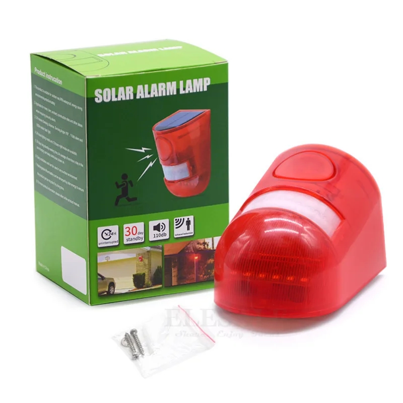 방수 태양광 경보등 적외선 모션 감지 사이렌 스트로브  - Home Security Siren 리뷰 및 가격