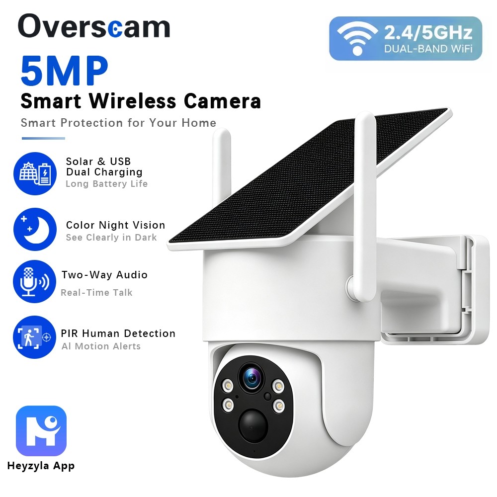 5MP 태양광 PTZ 카메라, 실외 무선 홈 모니터링용 - Home Security Wireless Camera 리뷰 및 가격