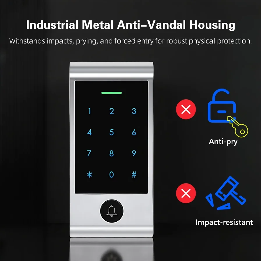 도어벨 버튼이 있는 고급 WIFI 원격 제어 터치 키패 - Home Security Lock System 리뷰 및 가격