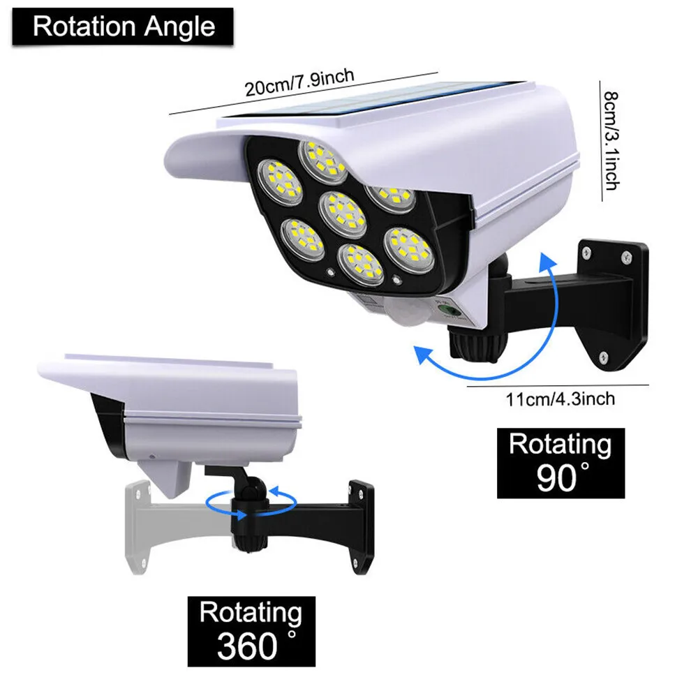 야외 태양 빛 모션 센서 보안 더미 카메라 무선 홍수  - Home Security Tech 리뷰 및 가격