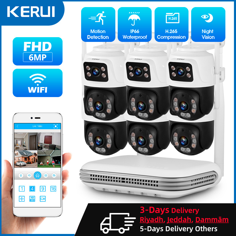 KERUI 방수 6MP HD 무선 듀얼 렌즈 PTZ W - Home Security Video Systems 리뷰 및 가격