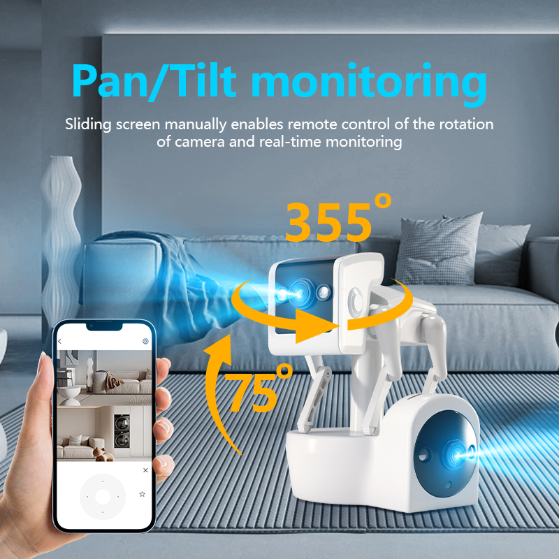 듀얼 렌즈 로봇 강아지 카메라, 풀 컬러 PTZ IP  - Home Security Robot Dog 리뷰 및 가격
