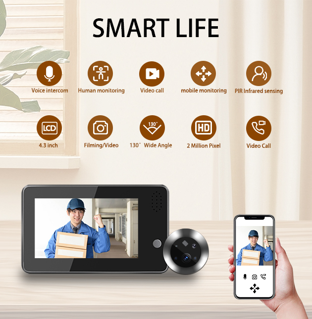 4.3인치 투야 스마트라이프 WiFi 도어벨 비주얼 도 - Home Security Wireless Camera 리뷰 및 가격