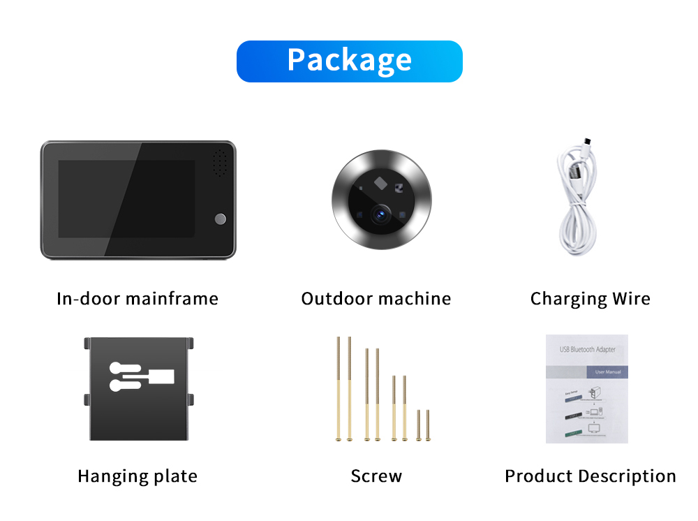 4.3인치 투야 스마트라이프 WiFi 도어벨 비주얼 도 - Home Security Wireless Camera 리뷰 및 가격