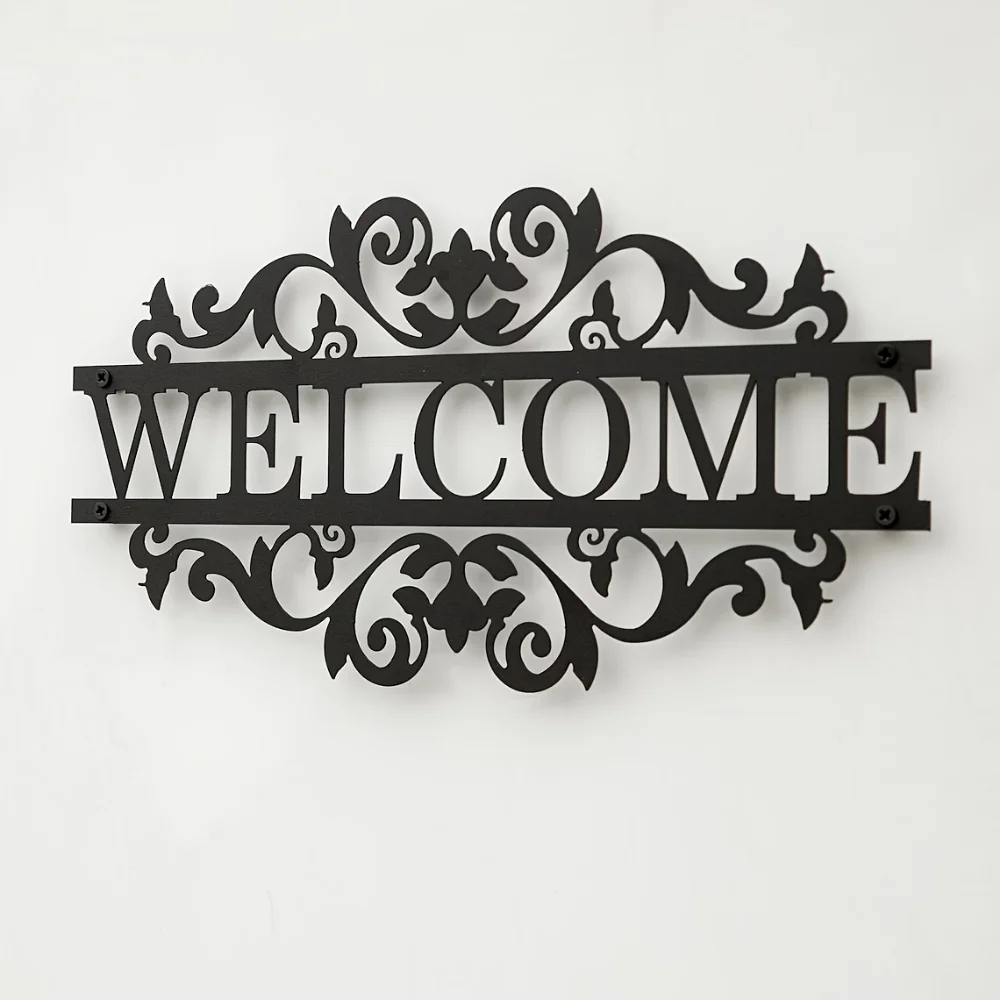 맞춤 주소가 있는 소박한 금속 환영 표지판 - 현관과  - Home Security Yard Sign 리뷰 및 가격