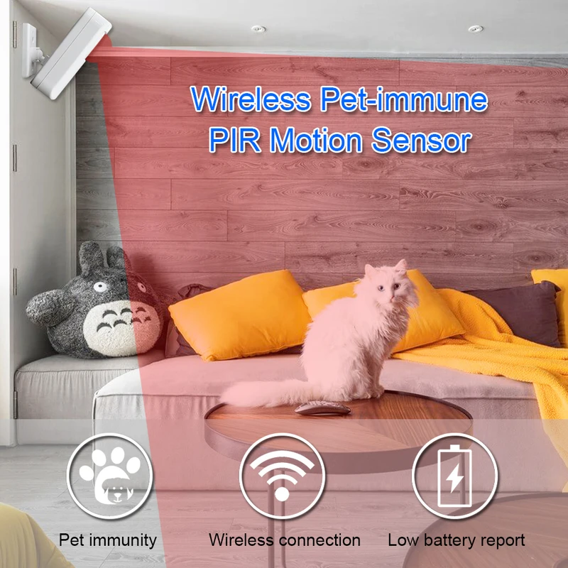 흰색 무선 적외선 감지기, PIR 모션 알람 센서, 스 - Home Security Adt 리뷰 및 가격
