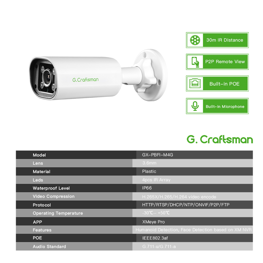 C GC PB 4MP POE IP 카메라, 내장 마이크 - Home Security Adt 리뷰 및 가격