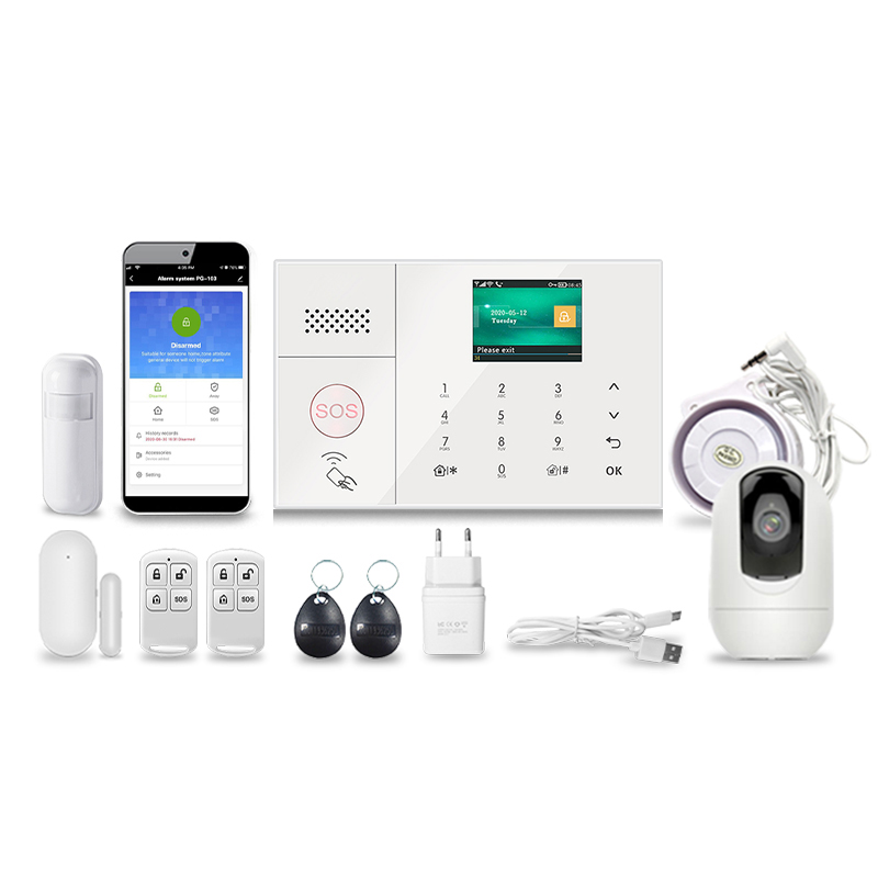 최고의 판매TUYA 무선 경보 보안 시스템 GSM+WI - Home Security Using Gsm 리뷰 및 가격