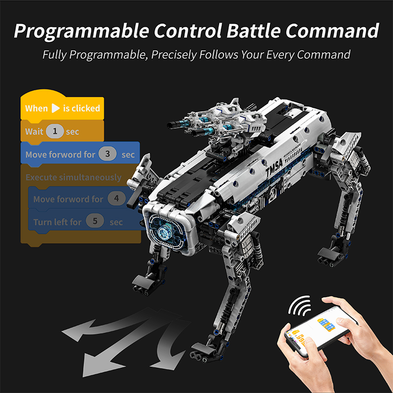 기술 STEM 프로그래밍 로봇 전투견 빌딩 블록 도시  - Home Security Robot Dog 리뷰 및 가격