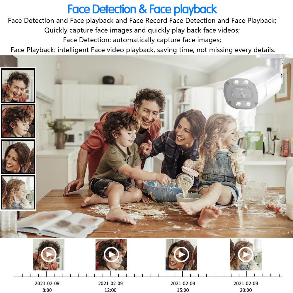 거리 야외 8MP 4K AHD CCTV 카메라 풀 컬러 - Home Security Video Systems 리뷰 및 가격